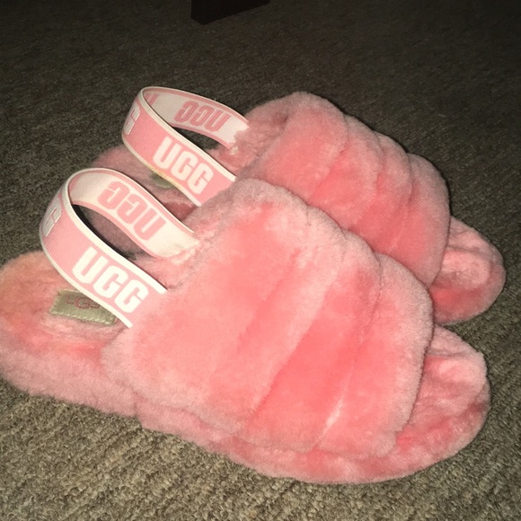 peach ugg slides